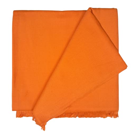 Image of Arvore Bunkaar Men's Dhariwal Plain Woolen Handloom Lohi /Shawl (48 inch X 102 inch)