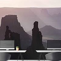 Wall Mural Sunset Sunrise Background Nature Scenery Removable Self-Adhesive Wallpaper Wall Decoration for Bedroom Living Room - 66x96 inches