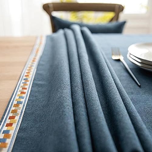 Nappe de table imperméable pour repas de famille en coton