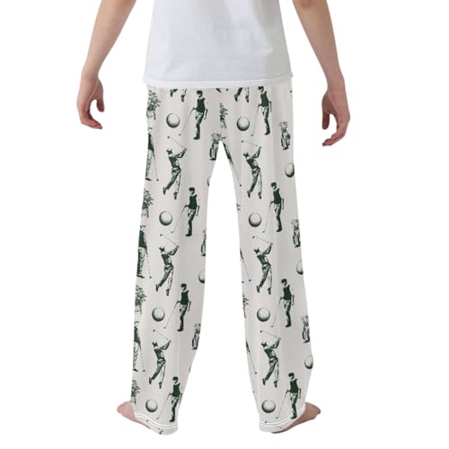 CaTaKu Boys Golf Sport Vintage Pants for Boys Girls Wide Leg Sweatpants Kids Long Bottoms with Pockets Size 6-14Y2