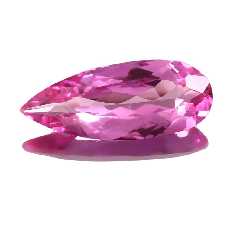 Saphir rose poire 21x9mm gemme naturelle pour bague et pendentif