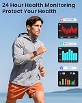 Smart Watch for Men Women, 2.01" Smartwatch with Answer/Make Call/120+ Sport Modes Fitness Tracker/Heart Rate/Sleep/Step Monitor/Pedometer/IP68 Waterproof Watch for Android iOS (Black)