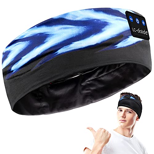 Image of LC-dolida Sleep Headphones Bluetooth Headband, Wireless Sleeping Headphones With Microphone, Handsfree Sport Headband, Gifts for Men