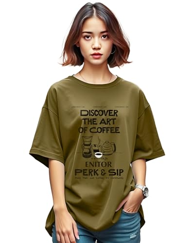 Image of AUSK Oversized T-Shirt for Womens || Graphic Front Printed Loose fit Womens Tshirt
