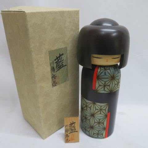 Amazon.co.jp: こけし 川瀬祐志 『藍』創作こけし 日本製 高さ24cm
