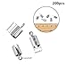 arricraft 200PCS Fold Over Ends, Stainless Steel Cord End, End Caps for Necklace Cord, Tassel, Leather Jewelry Making-Stainless Steel Color