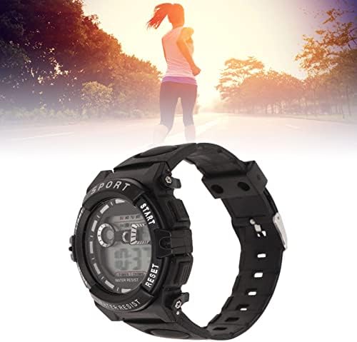 Fabater Men Electronic Sports Watch Digital Watch with Alarm Multifunctional Day Date Display for Swimming Outdoor Activities (Black) — view 2