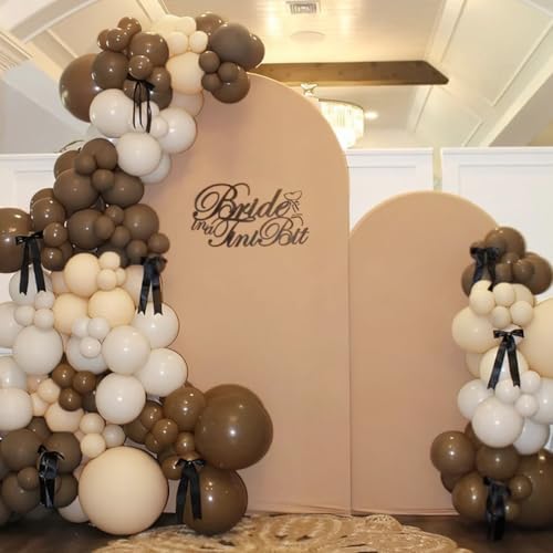 Boho Brown White Nude Balloon Garland Arch Kit, 155Pcs Dark Brown White Sand Neutral Latex Balloons for Woodland Teddy Bear Baby Shower Wedding Birthday Party Decorations - Image 7