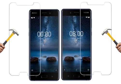ino 2 protectores de pantalla compatibles con cristal blindado Nokia 5, dureza 9H