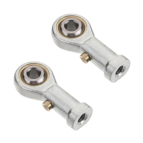 Bztoolbox 2Pcs PHSB3 Rod End Bearings, 3/16 Inch Bore Pre-Lubricated Bearings, 10-32UNF Female Thread Right Hand