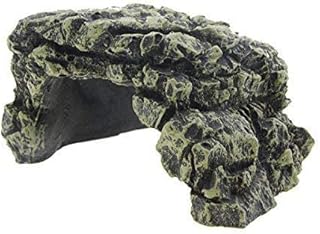 Toolzia Fish Tank Hide Cave Turtle Basking Platform High Simulation Crawling Turtle Reptile Basking Hide Habitat Tank Decoration Ornament(Large)
