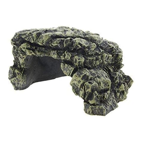 Toolzia Fish Tank Hide Cave Turtle Basking Platform High Simulation Crawling Turtle Reptile Basking Hide Habitat Tank Decoration Ornament(Large) Cover