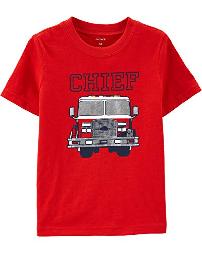 T-shirt pompier Carter's en jersey rouge pour bébé garçon de 3 mois