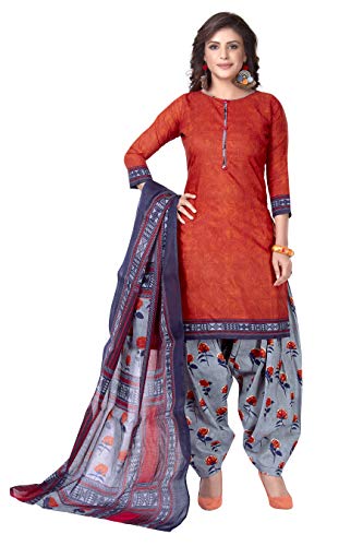 Ready To Wear Indian Ethnic Designer Punjabi Patiala Dhoti Salwar Suit For Women's (Medium, Orange) Ready To Wear Indian Ethnic Designer Punjabi Patiala Dhoti Salwar Suit For Women's (Medium, Orange)