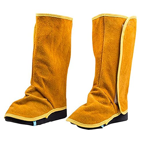 Leggings soudés Chaussures en cuir robustes Couvre-chaussures à la flamme Soudeurs ignifuges 1 paire chaussures de sécurité Cover