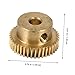 ABOOFAN 2 Pcs Small Modulus Worm Gear Set Copper Worm Wheel Replacement Accessories for Industrial Applications