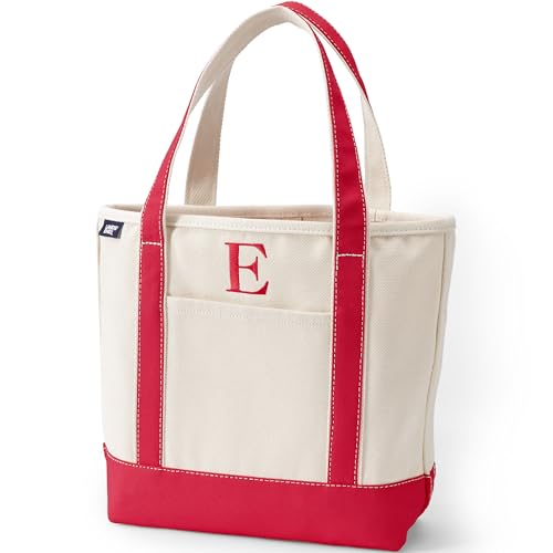 Image of Lands' End Pre-Monogrammed Letter Canvas Tote Bag