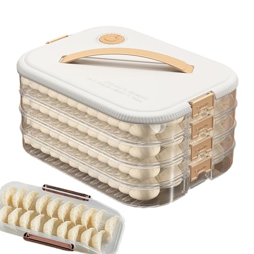 Layered Food Saver – Juego de bandejas transparentes, soporte resistente al frío, rectangular portátil, organizador de frigorífico, carne, pastelería, galletas, espaguetis, raviolis
