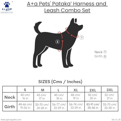 Image of A+a Pets' Pataka' Harness and Leash Combo Set, Size-S