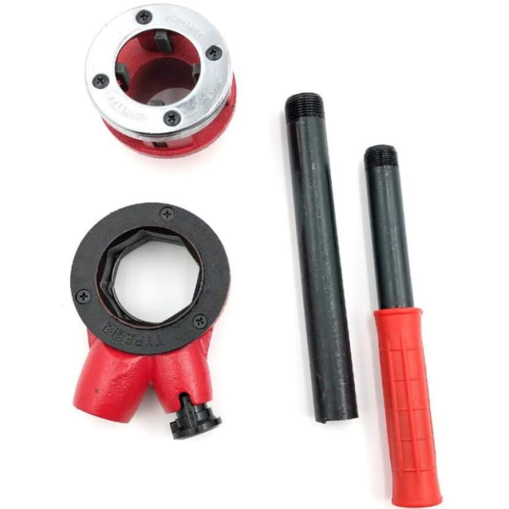 SIO Juego Terrajas para Roscar en Pulgadas 1/4"–5/4" – Kit de Roscas para Tubos con Fileras y Portaterrajas – Herramienta Profesional Fontanería, Gas y Mecánica – Set 9 Piezas