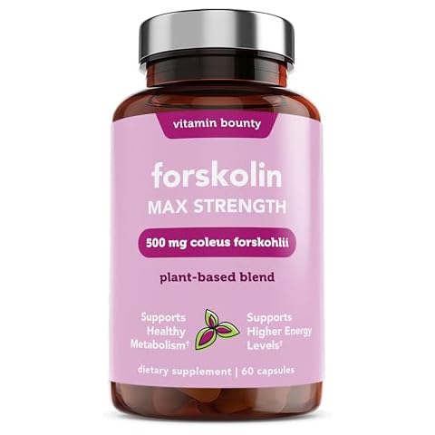 Vitamin Bounty Forskolin Max Strength - Natural Weight Management Supplement - Supports Healthy Digestion - 60 Capsules Cover