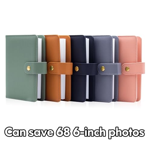 Álbumes de fotos 4x6 pequeños – 68 bolsillos, libro de fotos de gran capacidad, cubierta de cuero sintético, ideal como regalo para familia, graduación, boda o viajes (negro) miniatura 4