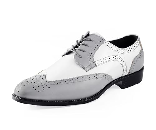 Bolano Elwyn, Men's Dress Shoes - Oxford & Wingtip - Spectator Two-Tone, Lace Up, Brogue Formal Shoes