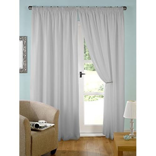 Voile Lined Kitchen Curtains Amazon Co Uk