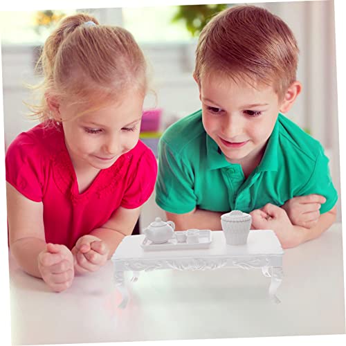 Ipetboom 1 Conjunto Mini Brinquedos Material De Cozinha Acessórios Em Miniatura Mesa De Chá Gabbys M