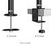 WALI Extra Tall Dual LCD Monitor Fully Adjustable Desk Mount Fits 2 Screens up to 27 inch, 22 lbs. Weight Capacity per Arm (M002XL), Black
