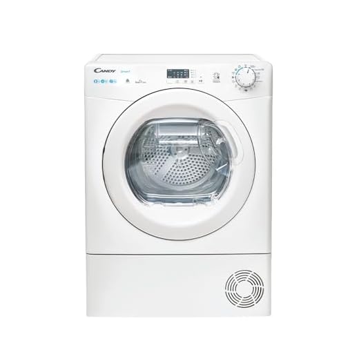 CANDY - Sèche-Linge Pompe à Chaleur - Capacité de Chargement 8 Kg - Classe Énergétique E - Connectivité NFC, Départ Différé, Bac à Eau Easy Case - Blanc - 85 x 59,6 x 58,5 cm - Modèle CSE H8A1LE-S