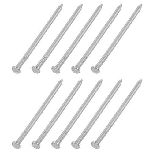 sourcing map 200Pcs Small Hardware Nails, 2 x 40mm Carbon Steel Round Head Nail Common Finishing Nail for Household Woodworking Picture Hanging DIY Projects, Silver Grey