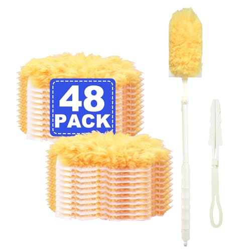 Heavy Duty Duster Refills, Disposable Dusters Kit for Cleaning, Multi Surface 360 Feather Duster...