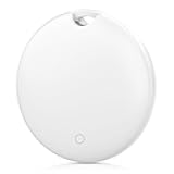 Luggage Tracker, Key Finder, Smart Bluetooth Tracker Pairs with Find My (iOS Only), Item Locator for Wallets, Keys，Louder Alert, Replaceable Battery (White)