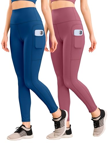 Image of Yoga Pant for Womens High Wasit Tights with Side Pocket Slim Fit Gym wear Running Sports wear Leggings Stretchable Combo Pack of 2