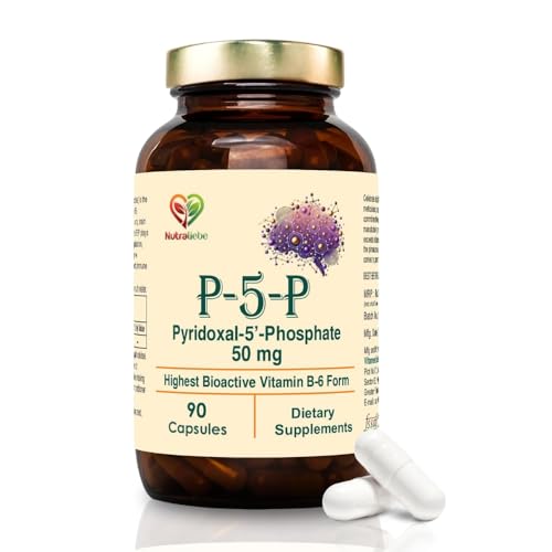 Image of P5P (Pyridoxal 5'- Phosphate) - Active Vitamin B6 for Energy, Brain Function, and Nervous System Support - 90 Capsules