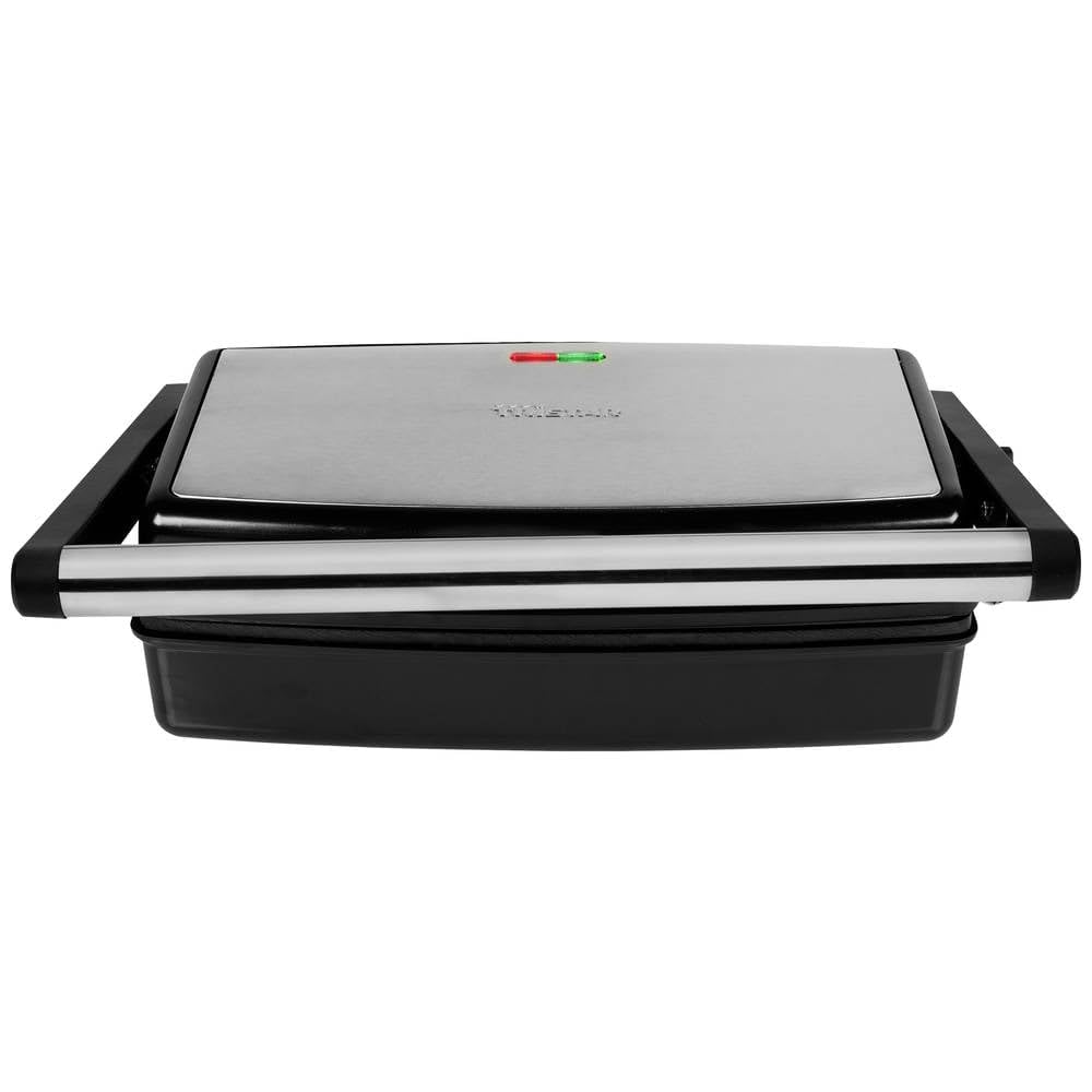 Tristar grill kontaktowy GR-2859 - powierzchnia grillowania 27,5 x 18 cm - 1500 W - możliwość otwarcia do 180°, srebrny/czarny