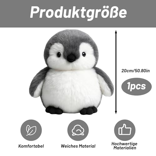 DvBCNMe Pinguin Kuscheltier, Weiches Stofftier für Kinder, Süßer Pinguin Plüschtier, Kuscheltier Pinguins für Mädchen Jungen Kinder, Ideal Als zum Kuscheln, Spielen & Schlafen Und Dekoration