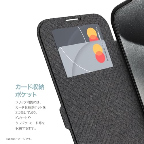 【RAPTIC】 iPhone 16 対応 ケース 手帳型 カード 収納 耐衝撃 米軍 MIL 規格 クリア 背面 レザー カード 収納 手帳型ケース マグネット 式 スマホケース [ iPhone16 アイフォン 16 対応 携帯ケース ] iPhone 16 Case Urban Folio ブラック