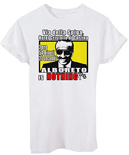 iMage T-Shirt Dogui Cumenda Alboreto Is Nothing - Famosi - Uomo-L-Bianca