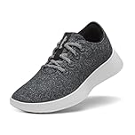 Allbirds Damen Wool Runner Go Atmungsaktive Merinowolle Sneaker, Dunkelgrau (hellgraue Sohle), 42 EU