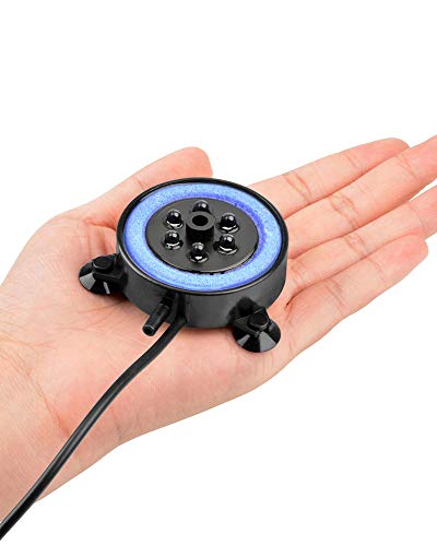 NICREW Aquarium Volcano Ornament Kit, Bubbler Decorations for Fish Tank, Aquarium Bubbling with Multi-Color LEDs