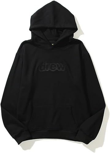 Uiwuqh Drew Hoodie Embroidered Letters Crew Neck Pullover Long Sleeve Sweatshirt Hip Pop Casual Trend Hoodies