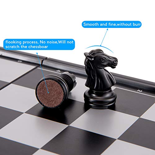 Set de Ajedrez Magnético AMEROUS de Viaje Plegable 10 Pulgadas miniatura 3