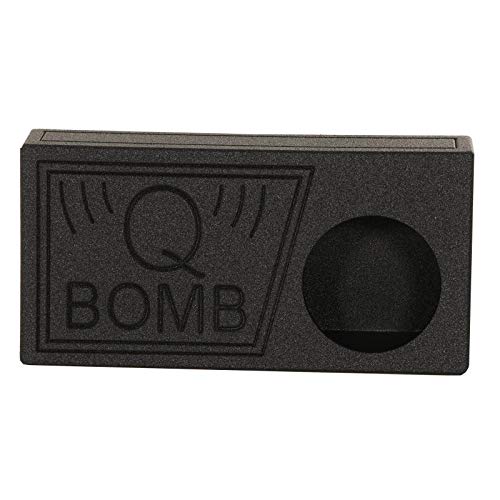 QPower QBomb Single 10 Inch Vented Subwoofer Sub Box with Black Bedliner Spray