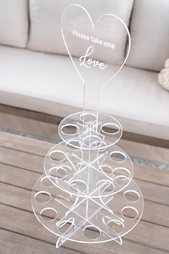 Ice Cream Cone Holder fits 24 Cones - Clear Acrylic Waffle Cone Holder - 3-Tier 25.5