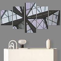 SIGNWIN 5 Panel Canvas Wall Art Solid Structures for Home Decorations Ready to Hang - 60