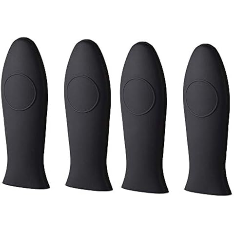 LERTREE 4PCS Silicone Hot Handle Holder Non-Slip Pot Iron Grip Sleeve Cover for Kitchen Home Cover