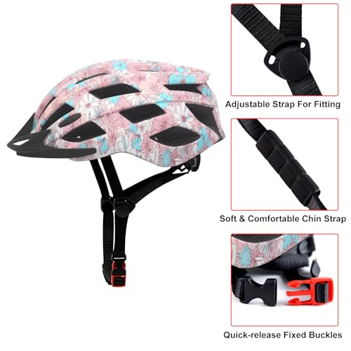 Adult Bike Helmets, Adjustable Mens Womens Bicycle Helmet,
