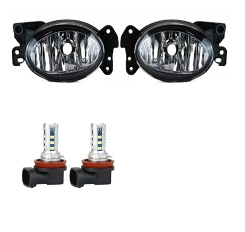 Phares antibrouillard avant gauche droite Mercedes Benz CLS C219 2004-2010 avec ampoules M10 blanches